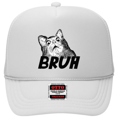 Bruh Shocked Gasp Cat Trucker Hat