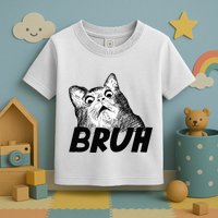 Bruh Shocked Gasp Cat Toddler T-Shirt