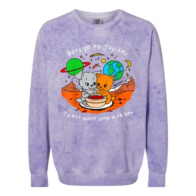 Boy S Go To Jupiter To Eat More Soup With Her Colorblast Crewneck Sweatshirt