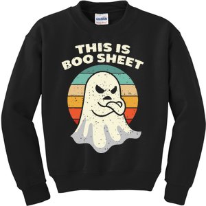 Boo Sheet Ghost Halloween Costume Kids Sweatshirt