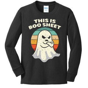 Boo Sheet Ghost Halloween Costume Kids Long Sleeve Shirt