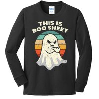 Boo Sheet Ghost Halloween Costume Kids Long Sleeve Shirt