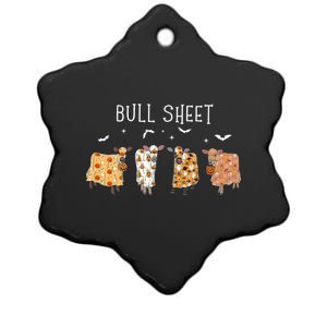 Bull Sheet Ghost Cow Halloween Funny This Is Bull Sheet Gift Ceramic Star Ornament