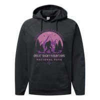 Bigfoot Sasquatch Great Smoky Mountains National Park Performance Fleece Hoodie