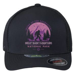 Bigfoot Sasquatch Great Smoky Mountains National Park Flexfit Unipanel Trucker Cap