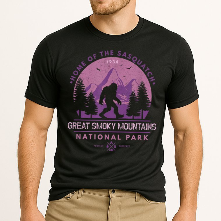Bigfoot Sasquatch Great Smoky Mountains National Park Cooling Performance Crew T-Shirt