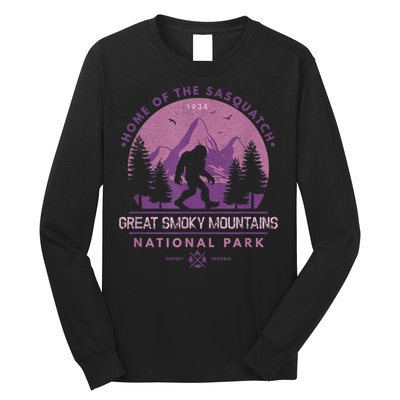 Bigfoot Sasquatch Great Smoky Mountains National Park Long Sleeve Shirt