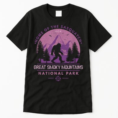 Bigfoot Sasquatch Great Smoky Mountains National Park Tall T-Shirt