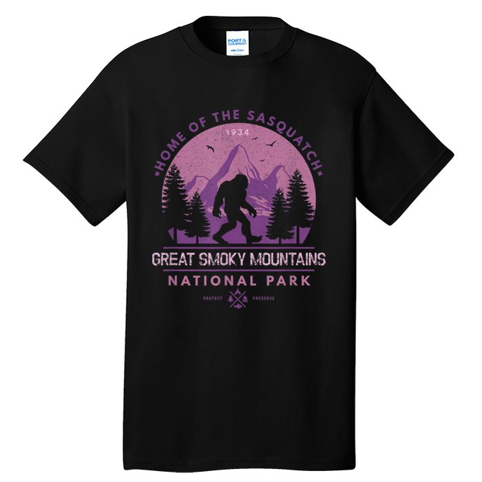 Bigfoot Sasquatch Great Smoky Mountains National Park Tall T-Shirt