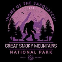 Bigfoot Sasquatch Great Smoky Mountains National Park Sustainable Bucket Hat