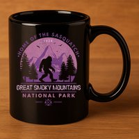 Bigfoot Sasquatch Great Smoky Mountains National Park 11oz C Handle Ceramic Mug