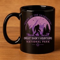 Bigfoot Sasquatch Great Smoky Mountains National Park 11oz C Handle Ceramic Mug