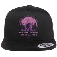 Bigfoot Sasquatch Great Smoky Mountains National Park Flat Bill Trucker Hat