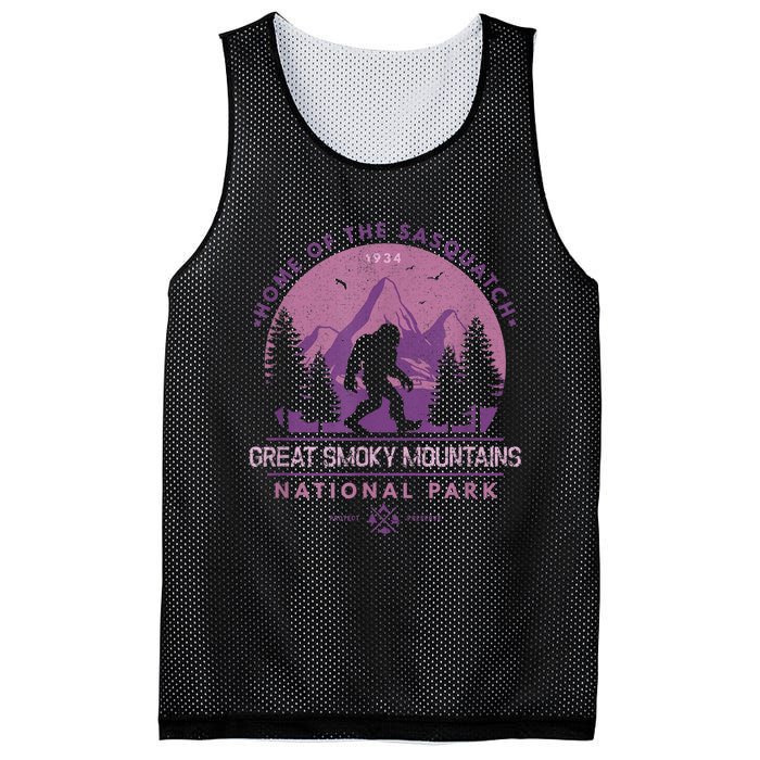 Bigfoot Sasquatch Great Smoky Mountains National Park Mesh Reversible Basketball Jersey Tank