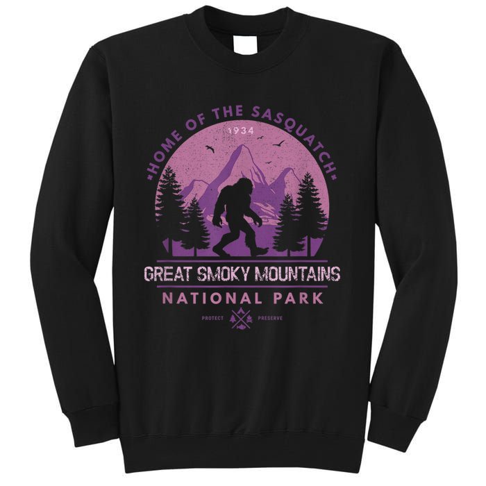 Bigfoot Sasquatch Great Smoky Mountains National Park Tall Sweatshirt