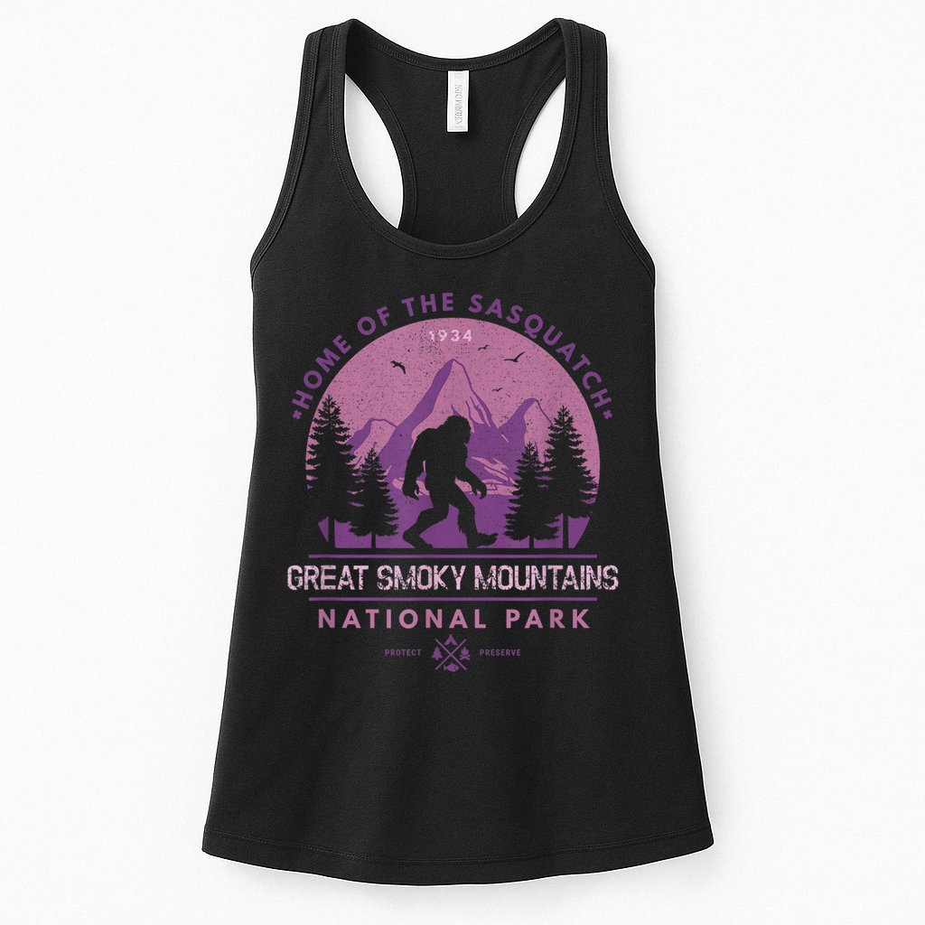 Bigfoot Sasquatch Great Smoky Mountains National Park Womens Tank Top