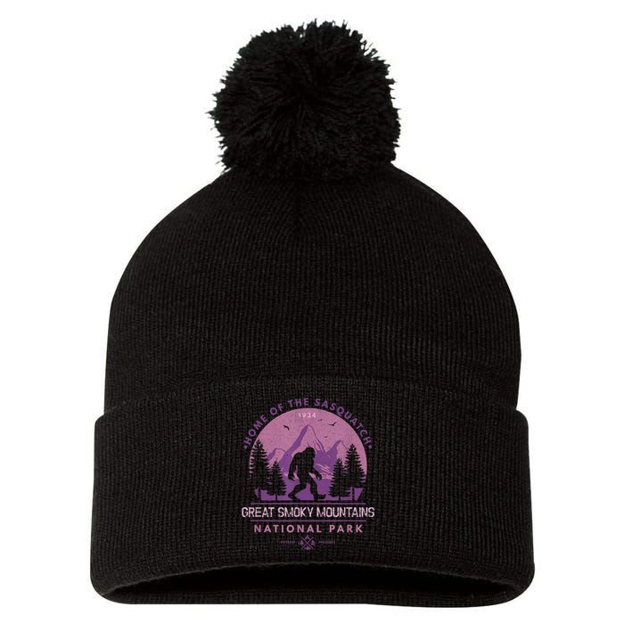 Bigfoot Sasquatch Great Smoky Mountains National Park Pom Pom 12in Knit Beanie