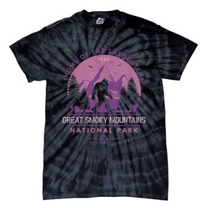 Bigfoot Sasquatch Great Smoky Mountains National Park Tie-Dye T-Shirt