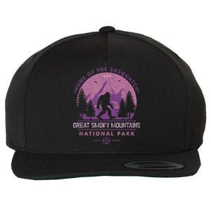 Bigfoot Sasquatch Great Smoky Mountains National Park Wool Snapback Cap