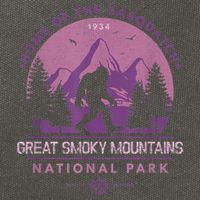 Bigfoot Sasquatch Great Smoky Mountains National Park Cotton Canvas Backpack