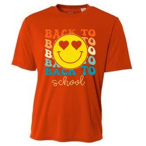 Boho Style Groovy Smile Back To School Cooling Performance Crew T-Shirt