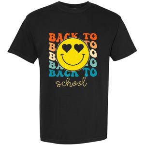 Boho Style Groovy Smile Back To School Garment-Dyed Heavyweight T-Shirt