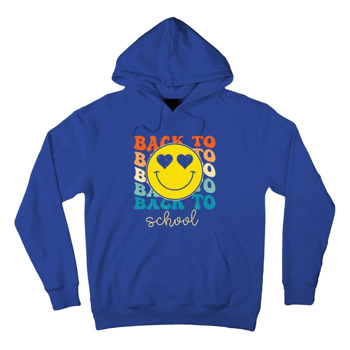 Boho Style Groovy Smile Back To School Hoodie