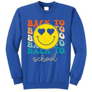 Boho Style Groovy Smile Back To School Sweatshirt