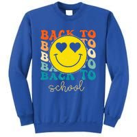 Boho Style Groovy Smile Back To School Sweatshirt