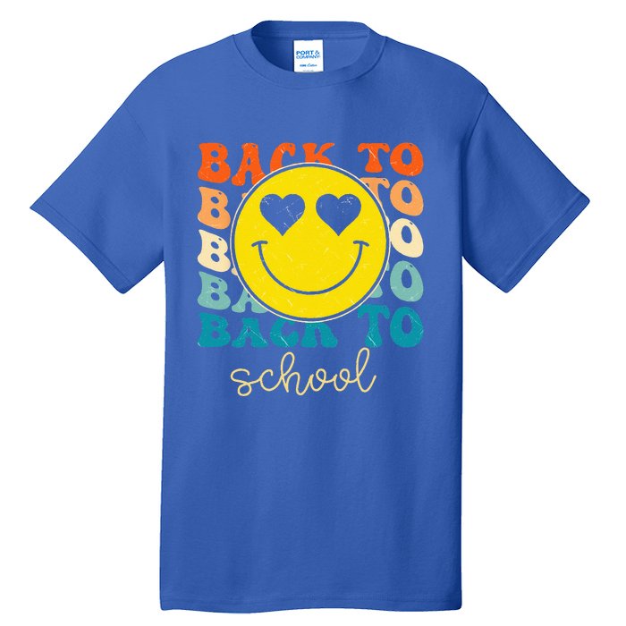 Boho Style Groovy Smile Back To School Tall T-Shirt