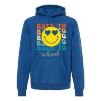 Boho Style Groovy Smile Back To School Premium Hoodie