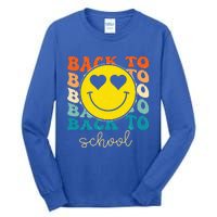 Boho Style Groovy Smile Back To School Tall Long Sleeve T-Shirt