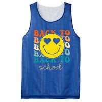 Boho Style Groovy Smile Back To School Mesh Reversible Basketball Jersey Tank