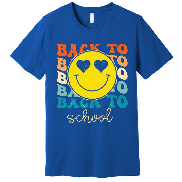 Boho Style Groovy Smile Back To School Premium T-Shirt