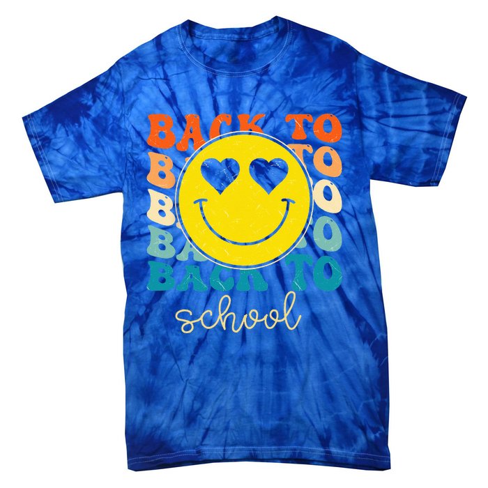 Boho Style Groovy Smile Back To School Tie-Dye T-Shirt