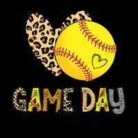 Bleached Softball Game Day Vibes Leopard Heart Headband Mom 16oz Travel Tumbler