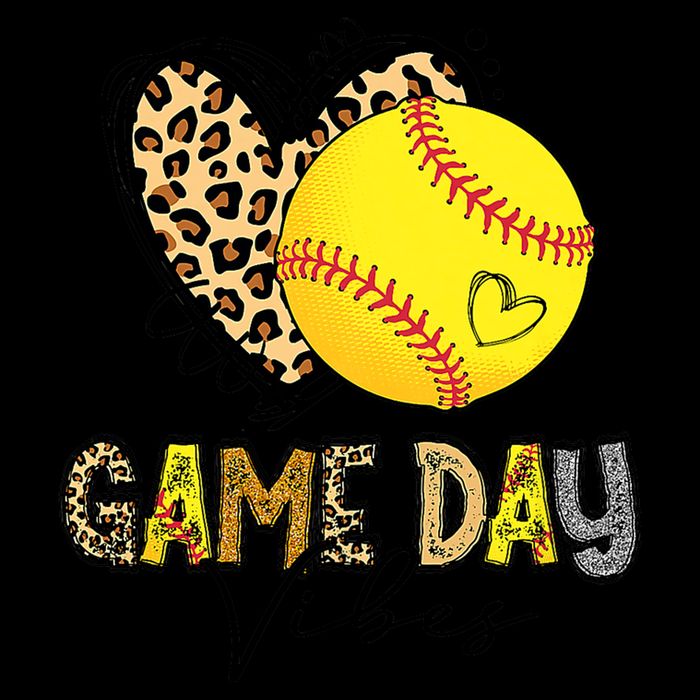 Bleached Softball Game Day Vibes Leopard Heart Headband Mom 16oz Travel Tumbler