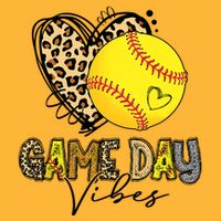 Bleached Softball Game Day Vibes Leopard Heart Headband Mom Sustainable Knit Beanie