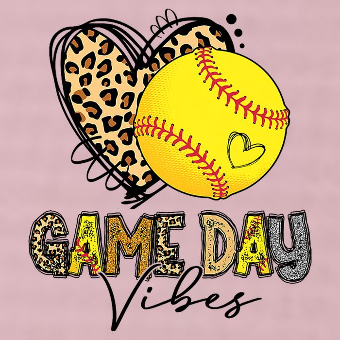 Bleached Softball Game Day Vibes Leopard Heart Headband Mom 25L Jumbo Tote