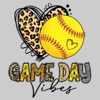 Bleached Softball Game Day Vibes Leopard Heart Headband Mom Tie-Dye T-Shirt