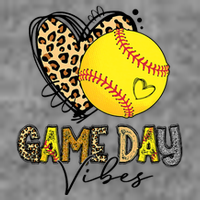 Bleached Softball Game Day Vibes Leopard Heart Headband Mom 7-Panel Snapback Hat