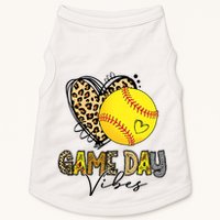 Bleached Softball Game Day Vibes Leopard Heart Headband Mom Doggie Tank
