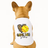 Bleached Softball Game Day Vibes Leopard Heart Headband Mom Doggie Tank