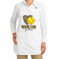 Bleached Softball Game Day Vibes Leopard Heart Headband Mom Apron