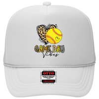 Bleached Softball Game Day Vibes Leopard Heart Headband Mom Hat