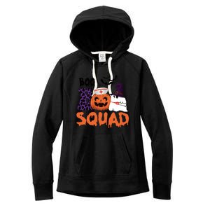 Boo Squad Halloween Nurse Pumpkin Jack O Lantern Women's Fleece Hoodie