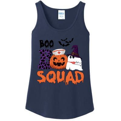 Boo Squad Halloween Nurse Pumpkin Jack O Lantern Ladies Essential Tank