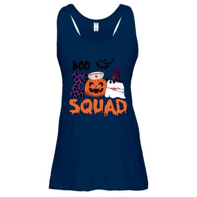 Boo Squad Halloween Nurse Pumpkin Jack O Lantern Ladies Essential Flowy Tank