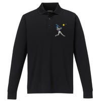 Baseball Skeleton Halloween Spooky Baseball Halloween Design Performance Long Sleeve Polo