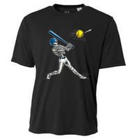 Baseball Skeleton Halloween Spooky Baseball Halloween Design Cooling Performance Crew T-Shirt